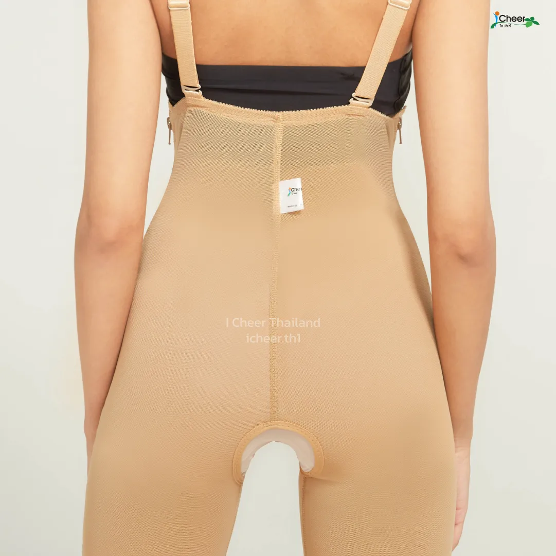 I Cheer Mid Body Compression Girdle W/ Two Latera Zipper-Knee-Lenght - Image 6